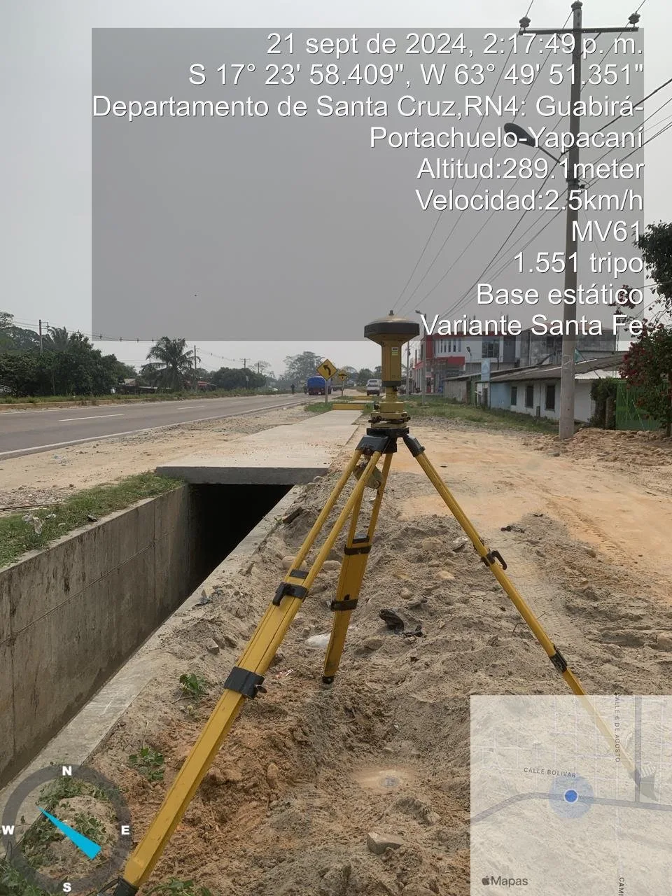 GNSS en carretera Santa Cruz
