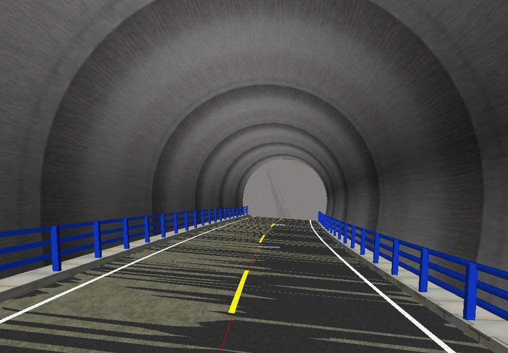 Render BIM interior de túnel